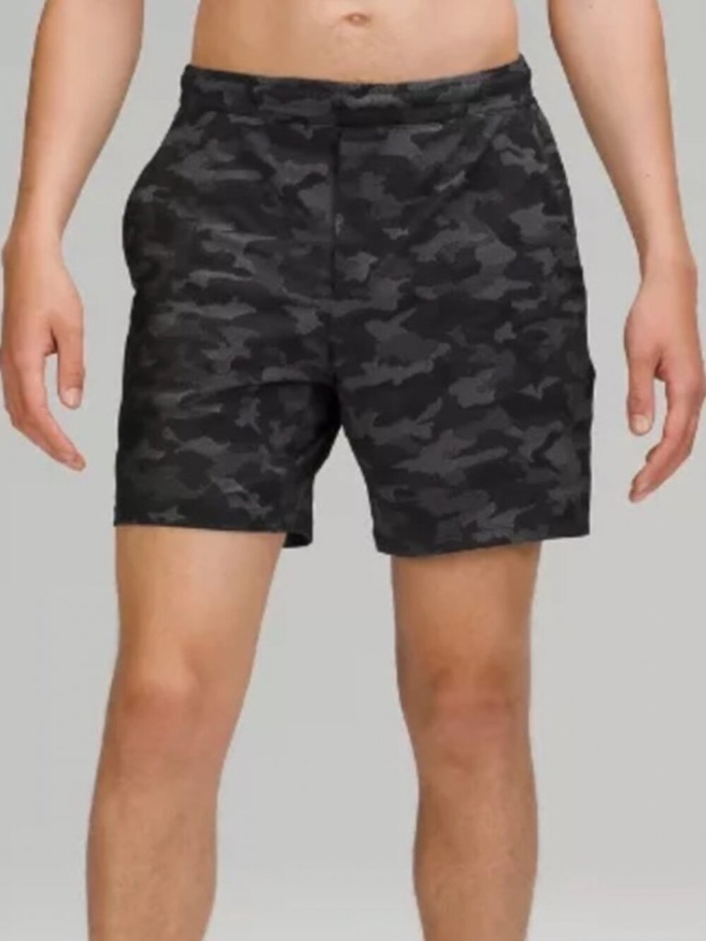 Lululemon Pace Breaker 5" Linerless Short - Black Camo - Medium